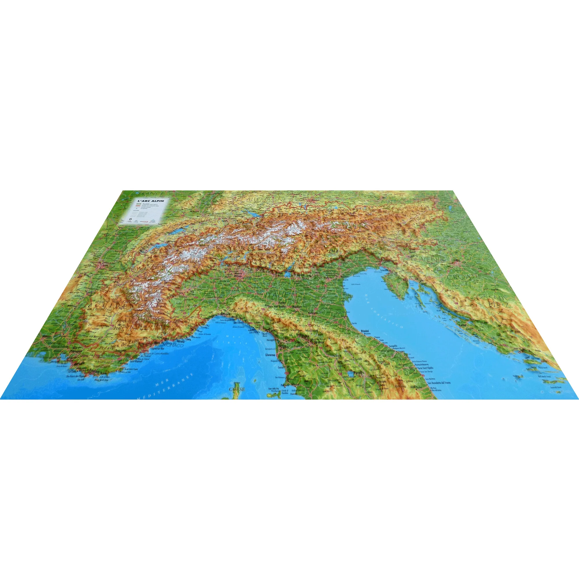 Carte régionale  Massif de L'Arc Alpin