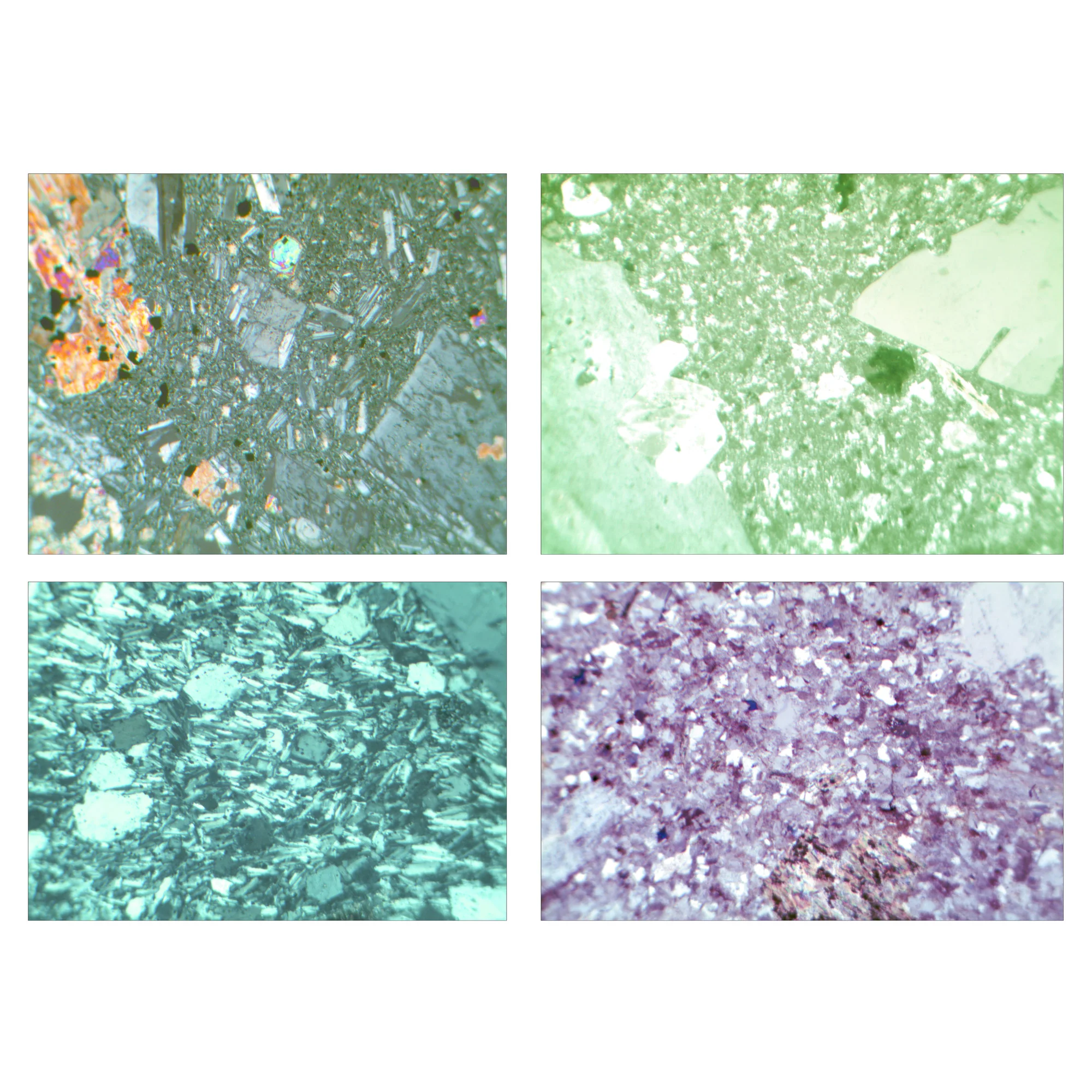 Lames minces de roches polies Série II Base Partie 2 (10 préparations)