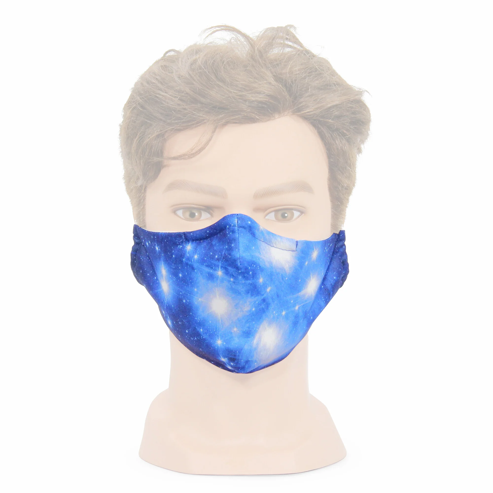 Masque facial blanc avec motif astronomique "Pléiades" 1 pièce
